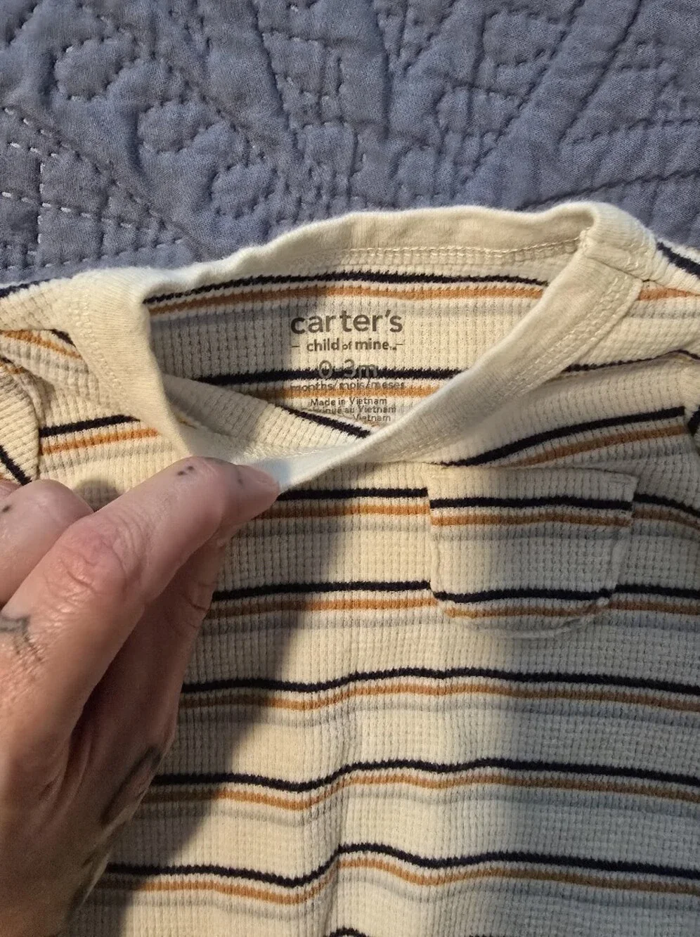 Carter's Cream Striped Two-Piece Set